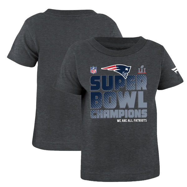 New England Patriots Pro Line by Fanatics Branded Infant Super Bowl LI Champions Trophy Collection Locker Room T-Shirt - Charcoal